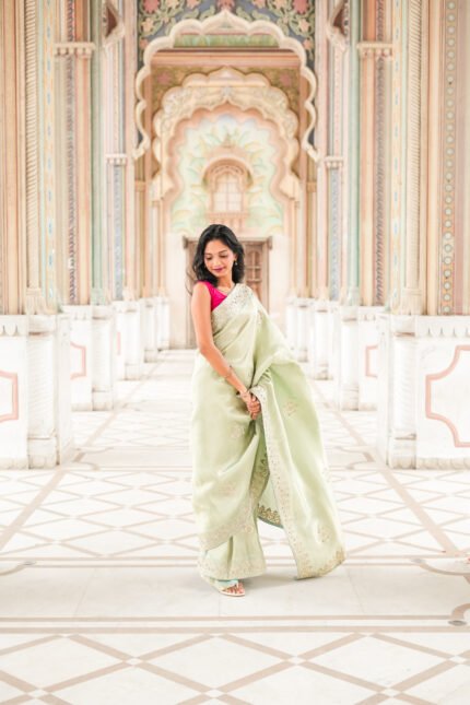 Designer Saree, Mint Green Designer Saree, Saree