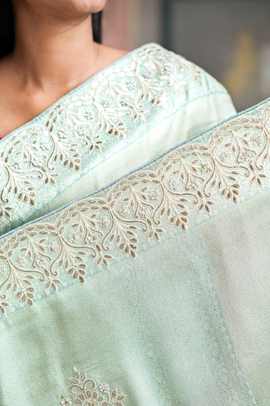 Designer Saree, Mint Green Designer Saree, Saree