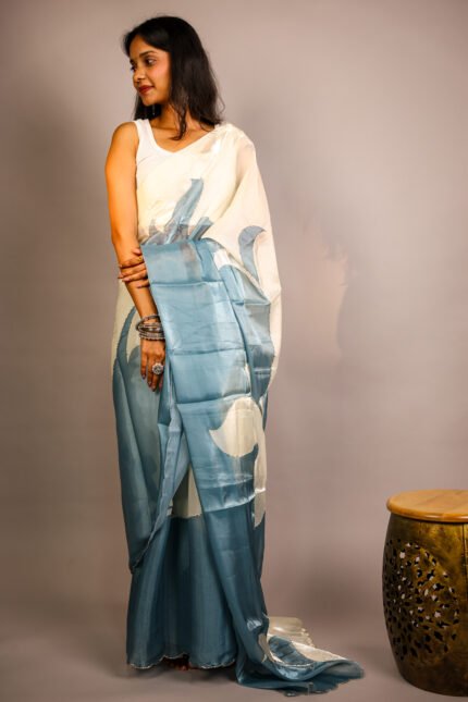Designer Saree, Blue Designer Saree, Saree