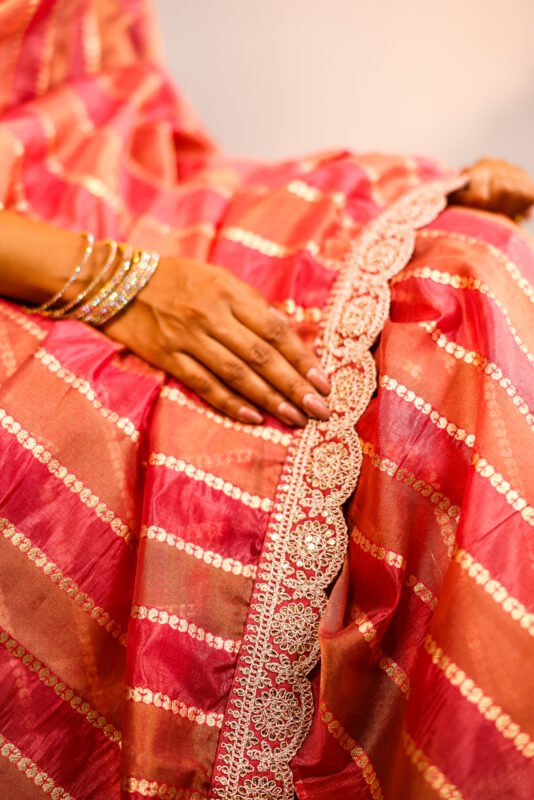 Rose-Gold Designer Saree, Designer Saree, Saree