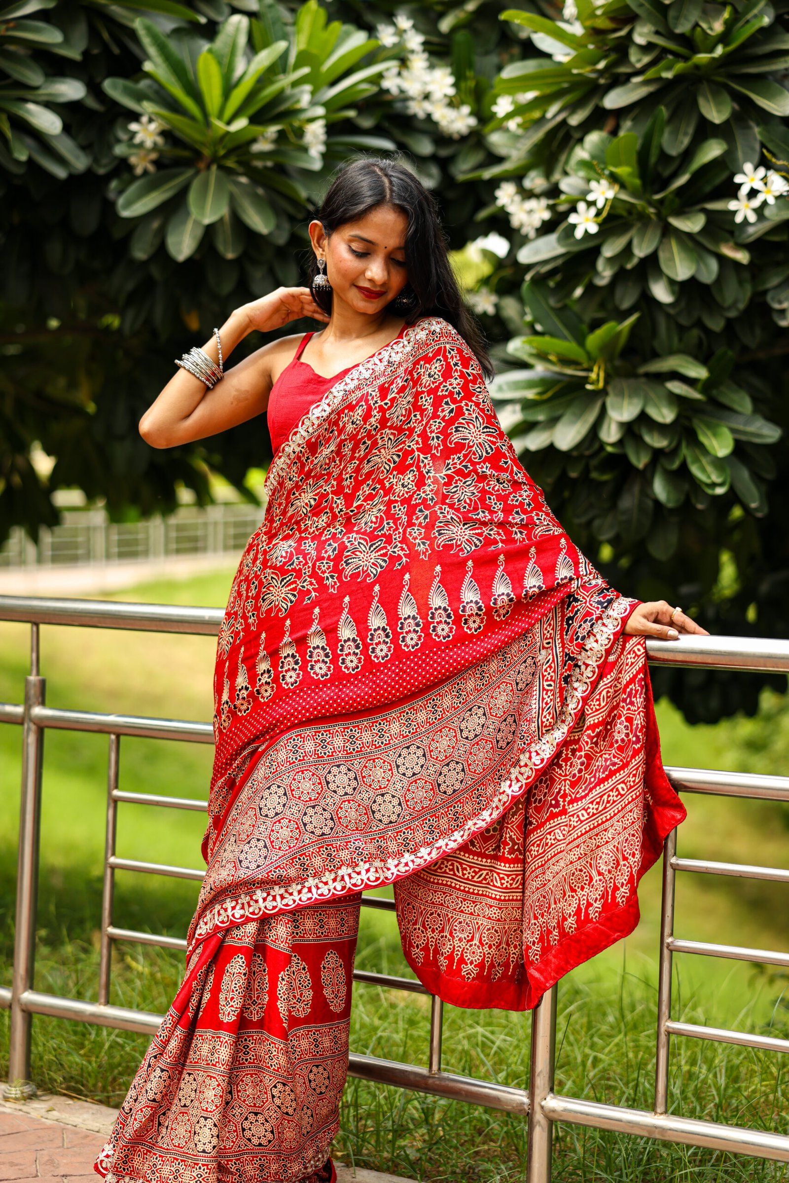 Designer Saree, Red Designer Saree, Saree