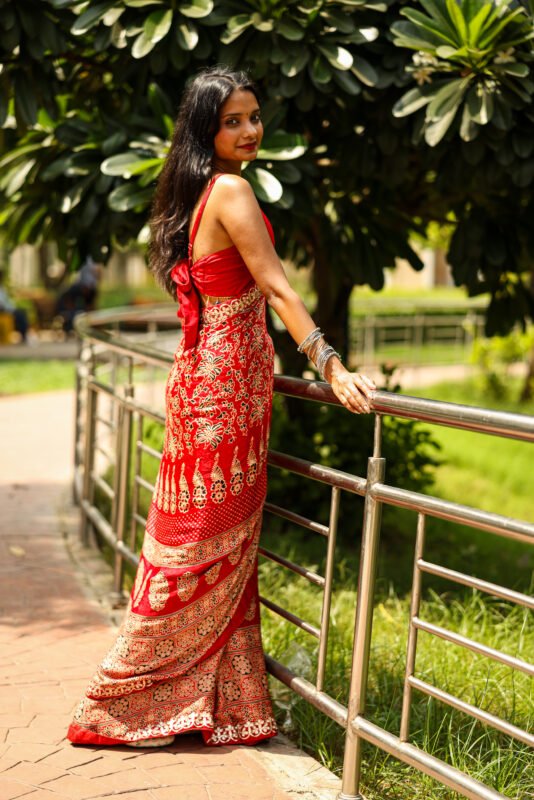 Designer Saree, Red Designer Saree, Saree