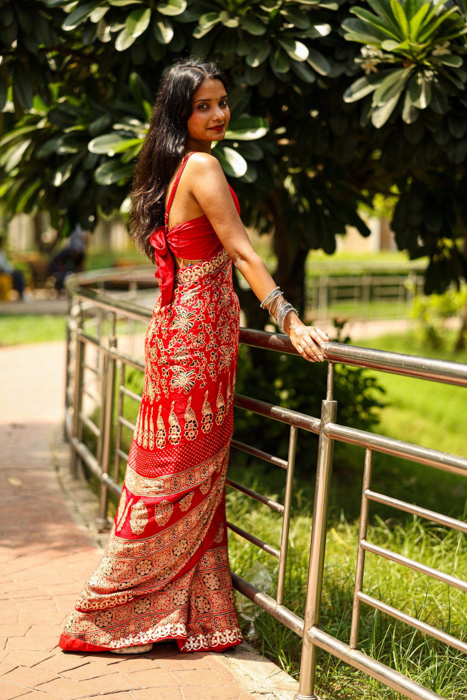 Designer Saree, Red Designer Saree, Saree