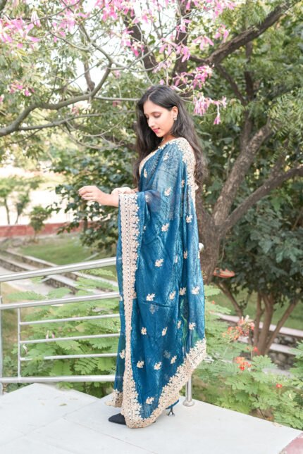 Teal Blue, Saree